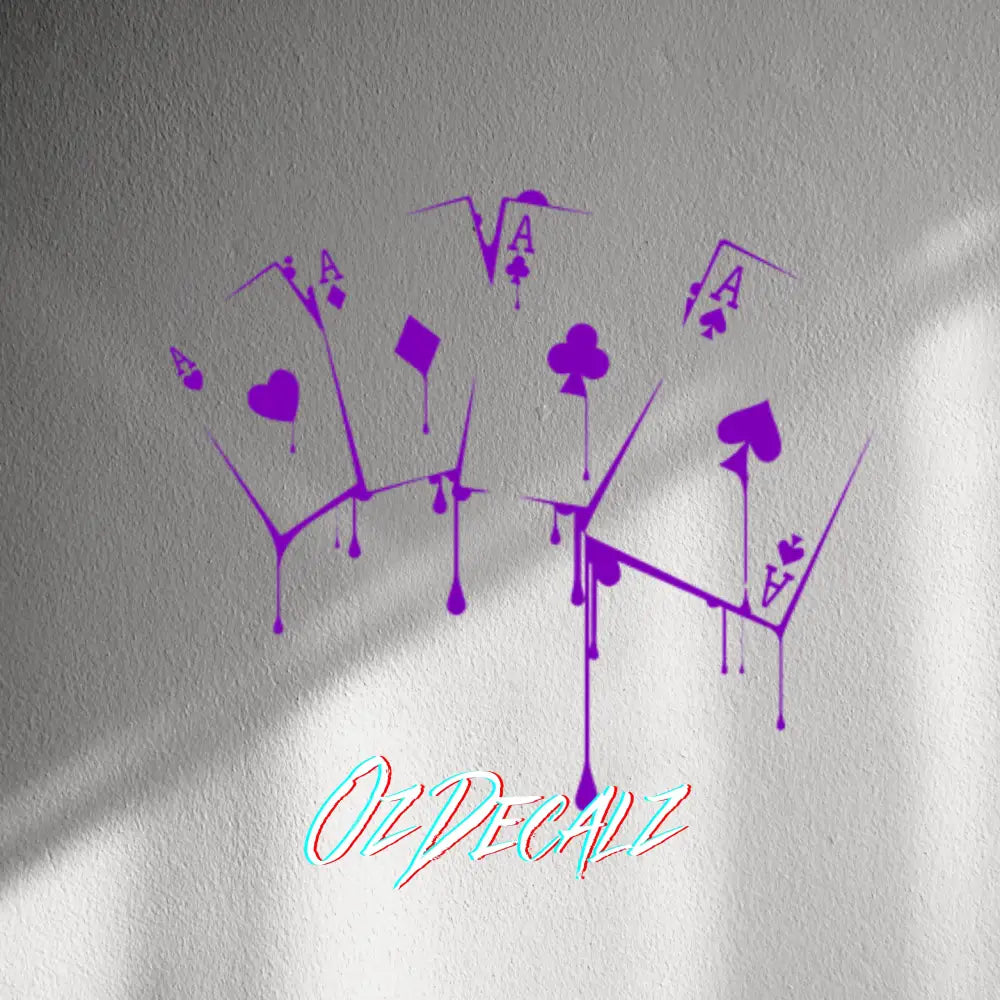 WALL STICKER: CARDS DRIP - OzDecalz