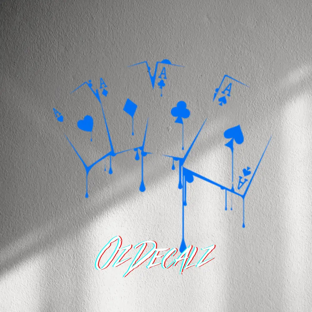 WALL STICKER: CARDS DRIP - OzDecalz