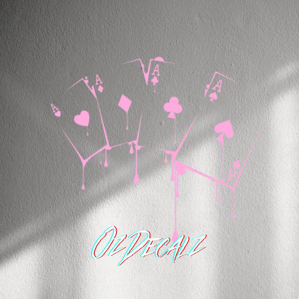 WALL STICKER: CARDS DRIP - OzDecalz