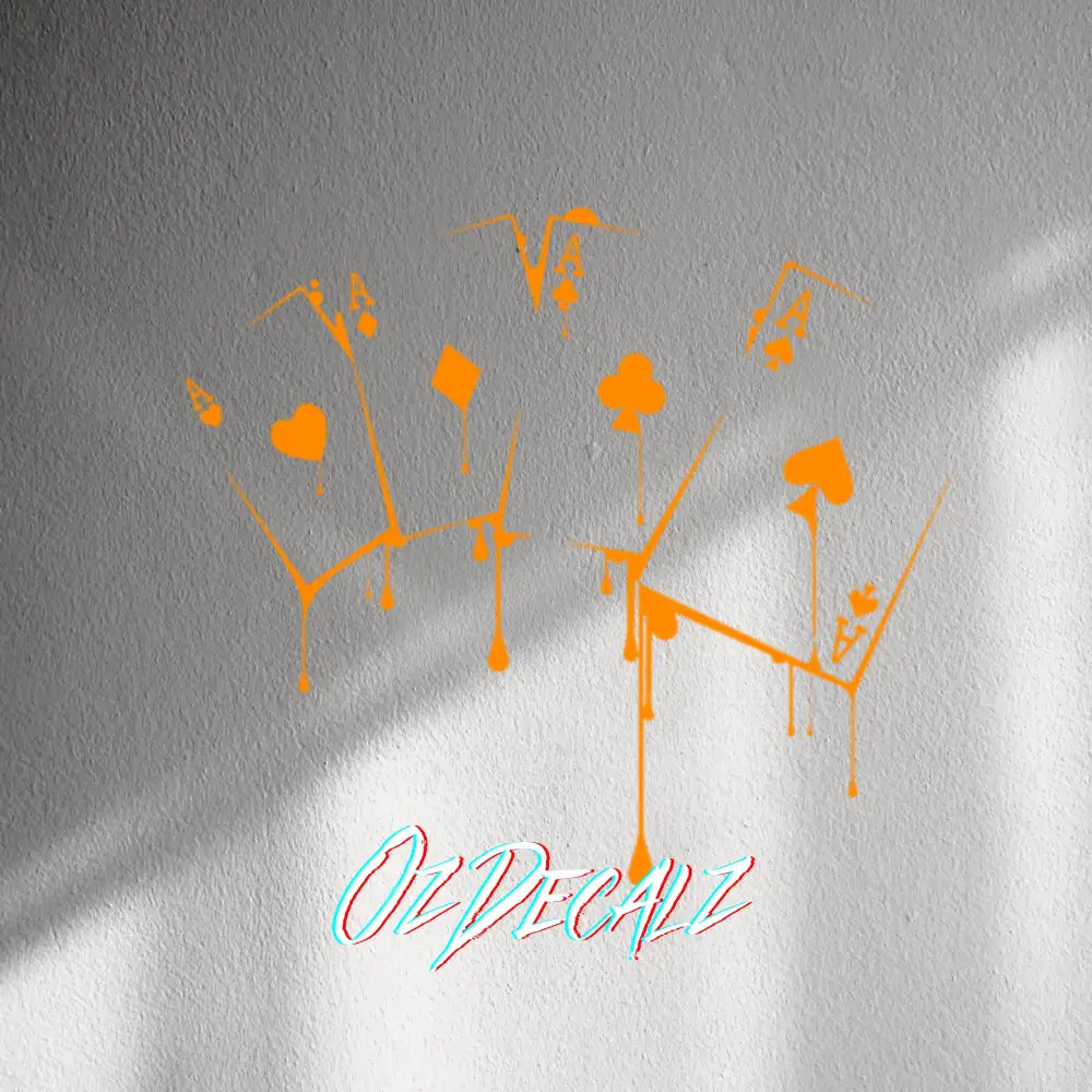 WALL STICKER: CARDS DRIP - OzDecalz
