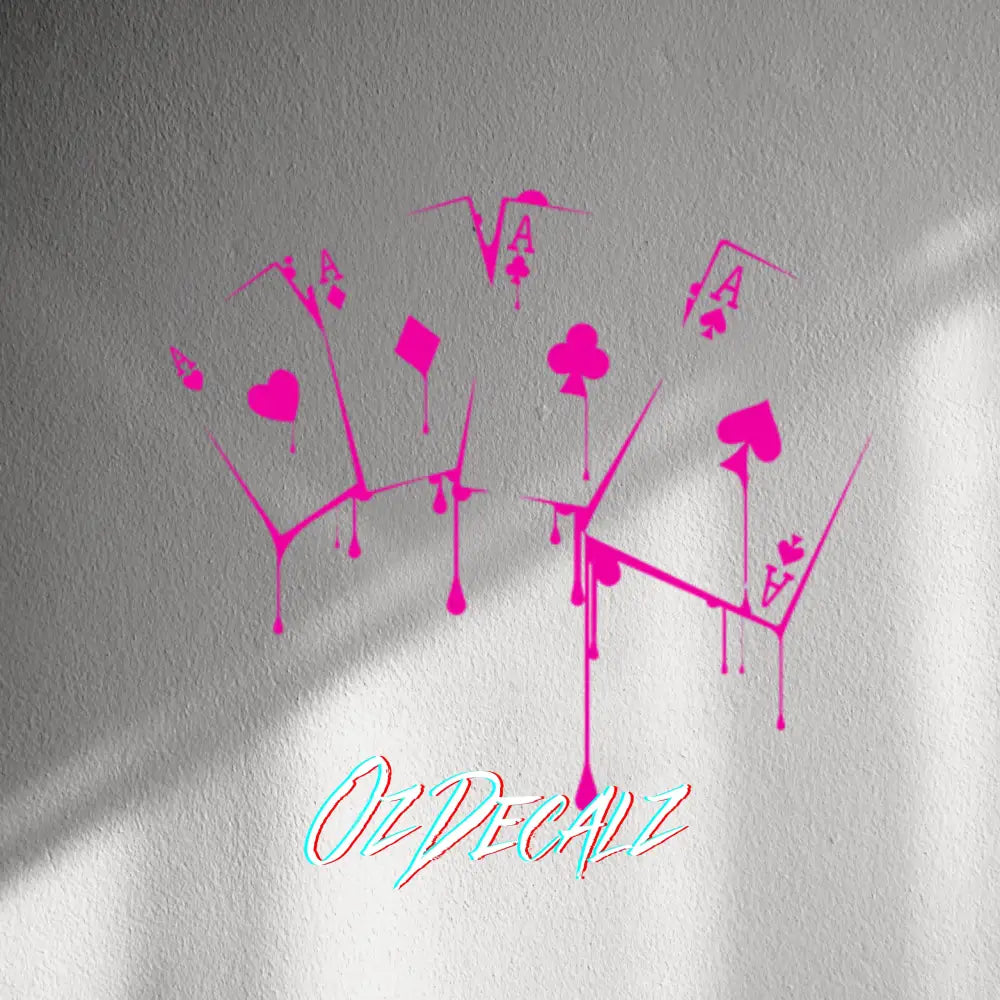 WALL STICKER: CARDS DRIP - OzDecalz