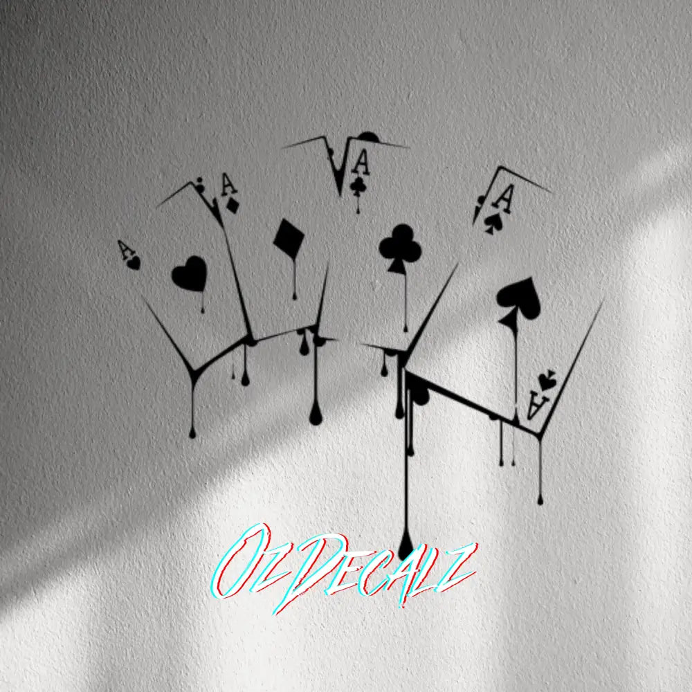 WALL STICKER: CARDS DRIP - OzDecalz