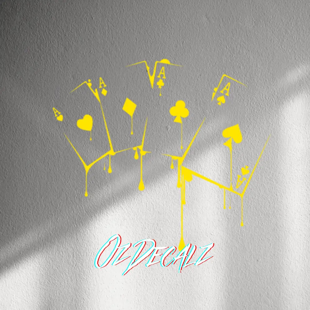 WALL STICKER: CARDS DRIP - OzDecalz