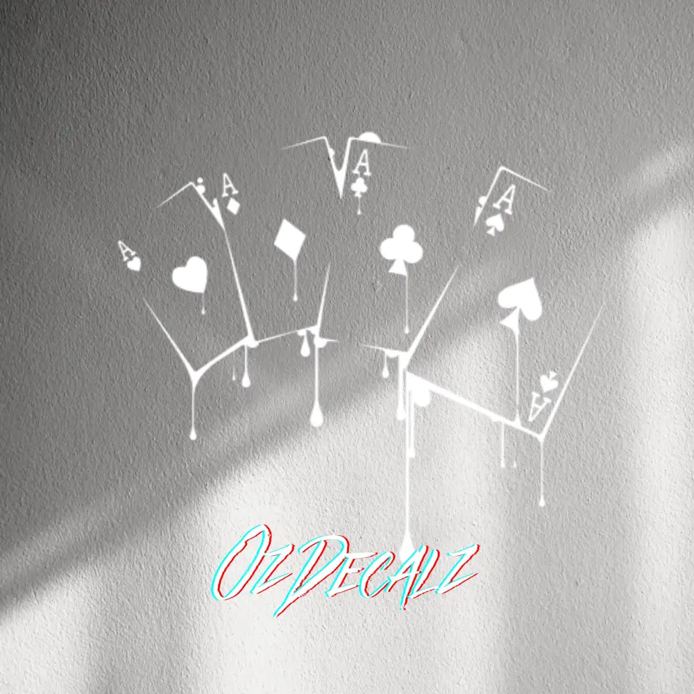 WALL STICKER: CARDS DRIP PEARL WHITE