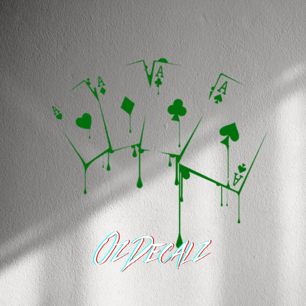 WALL STICKER: CARDS DRIP - OzDecalz