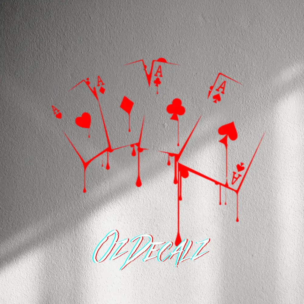 WALL STICKER: CARDS DRIP - OzDecalz