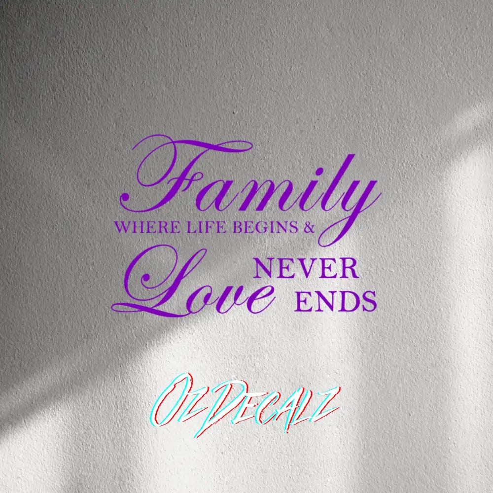 WALL STICKER: FAMILY (QUOTE) - OzDecalz