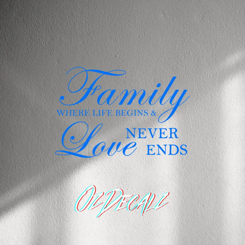 WALL STICKER: FAMILY (QUOTE) - OzDecalz