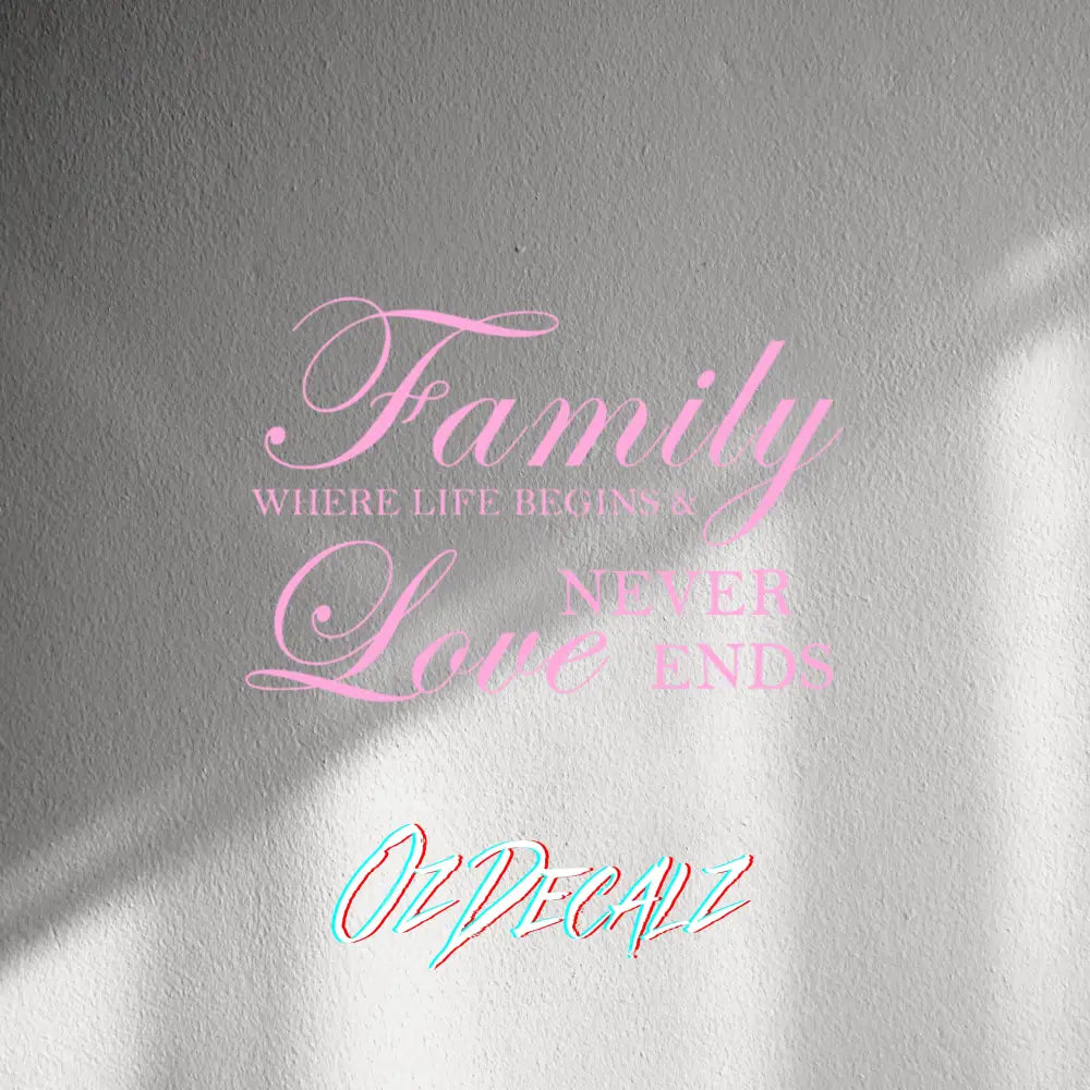 WALL STICKER: FAMILY (QUOTE) - OzDecalz