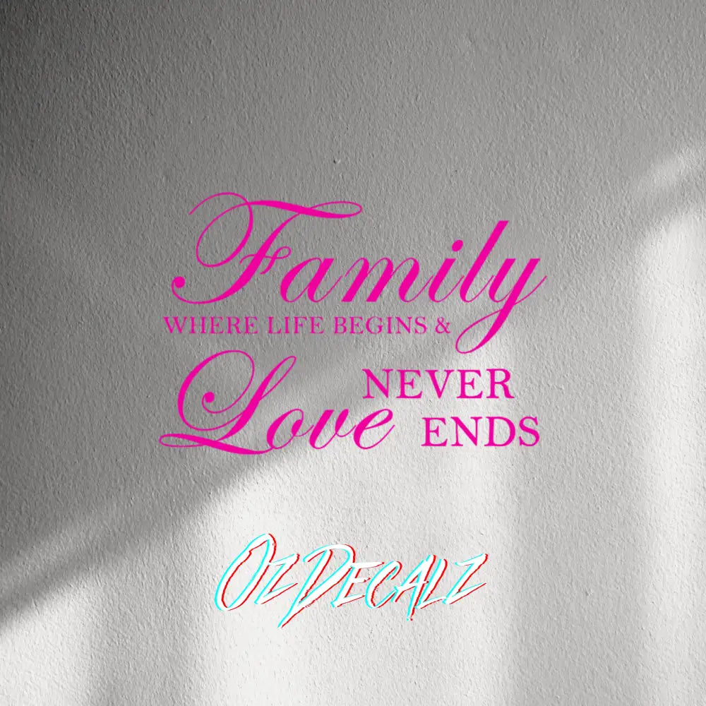 WALL STICKER: FAMILY (QUOTE) - OzDecalz