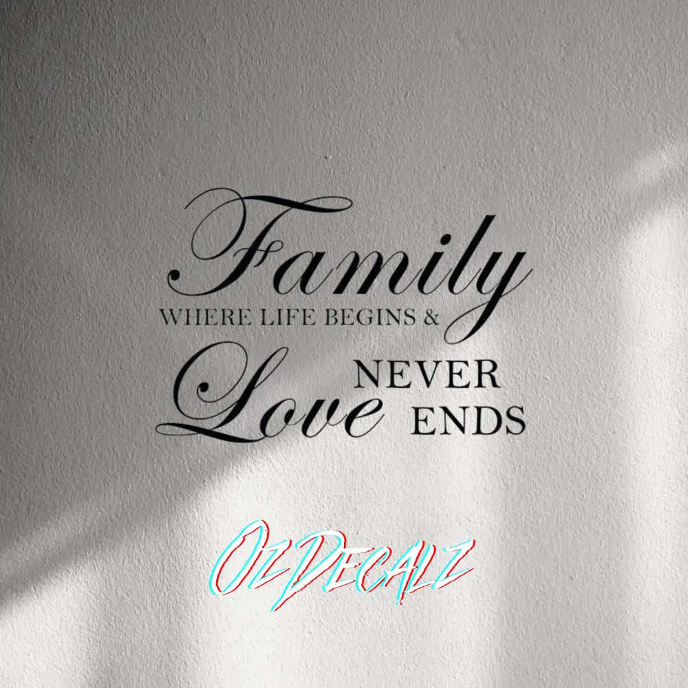 WALL STICKER: FAMILY (QUOTE) - OzDecalz