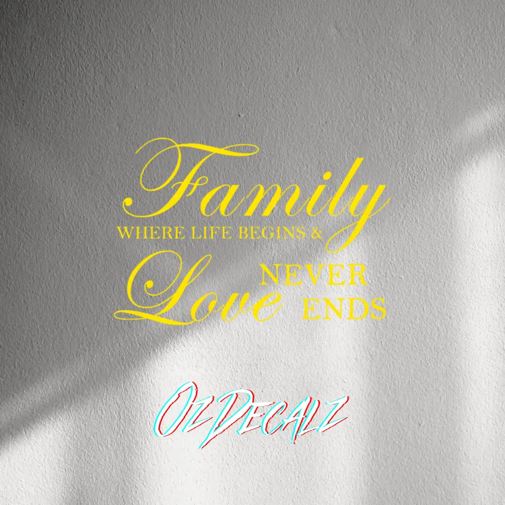 WALL STICKER: FAMILY (QUOTE) - OzDecalz
