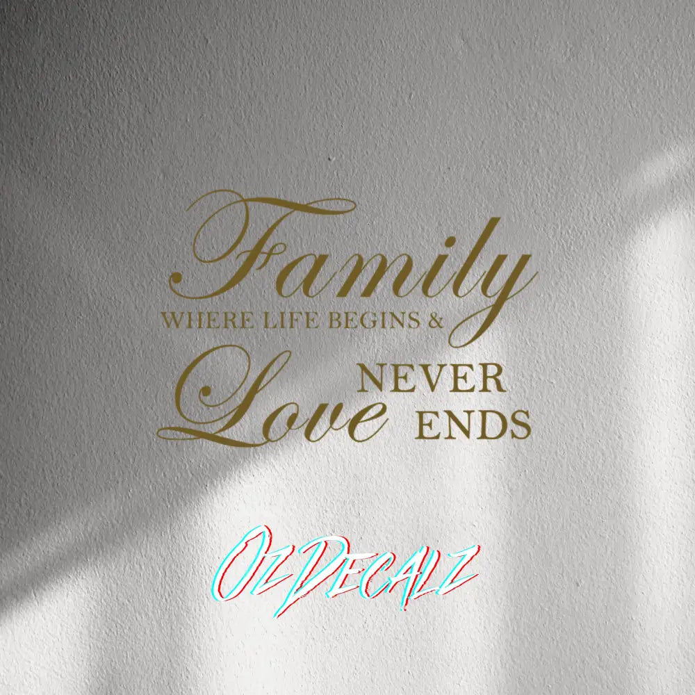 WALL STICKER: FAMILY (QUOTE) - OzDecalz