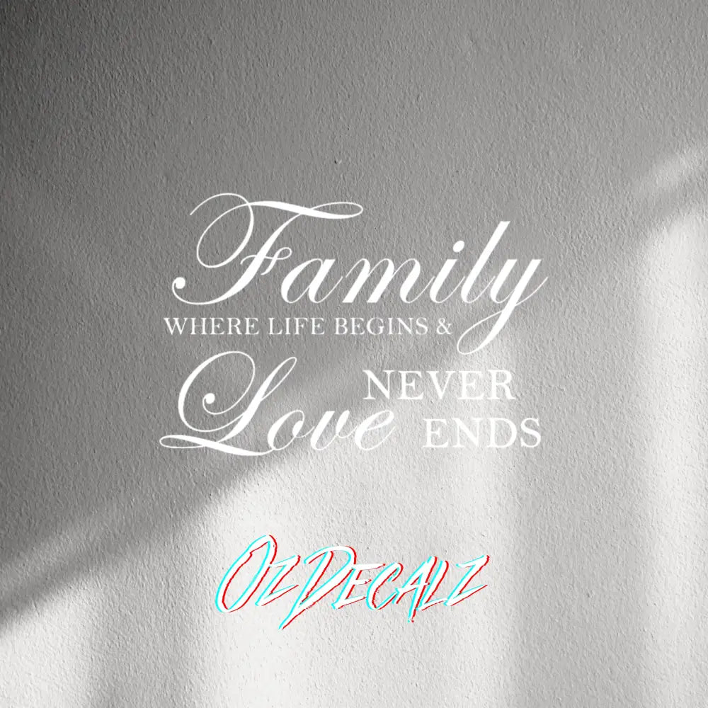 WALL STICKER: FAMILY (QUOTE) - OzDecalz