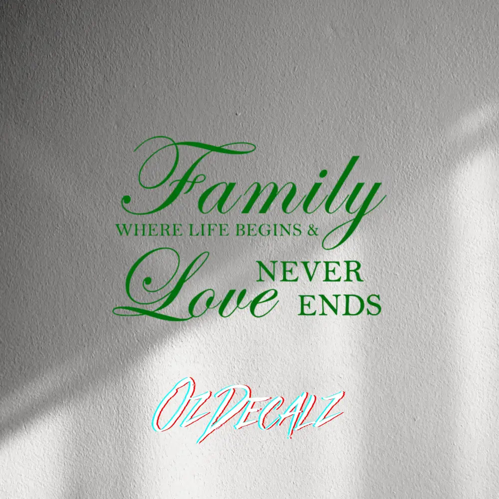 WALL STICKER: FAMILY (QUOTE) - OzDecalz