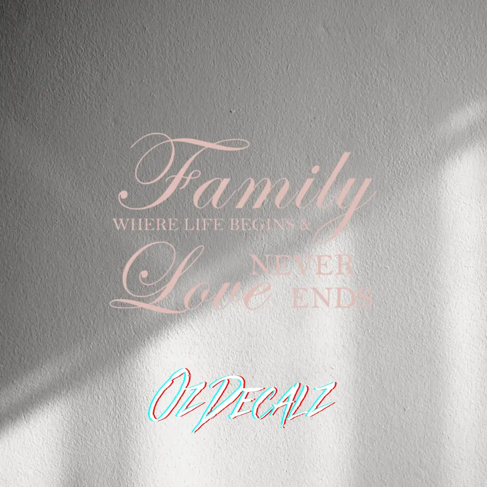 WALL STICKER: FAMILY (QUOTE) - OzDecalz
