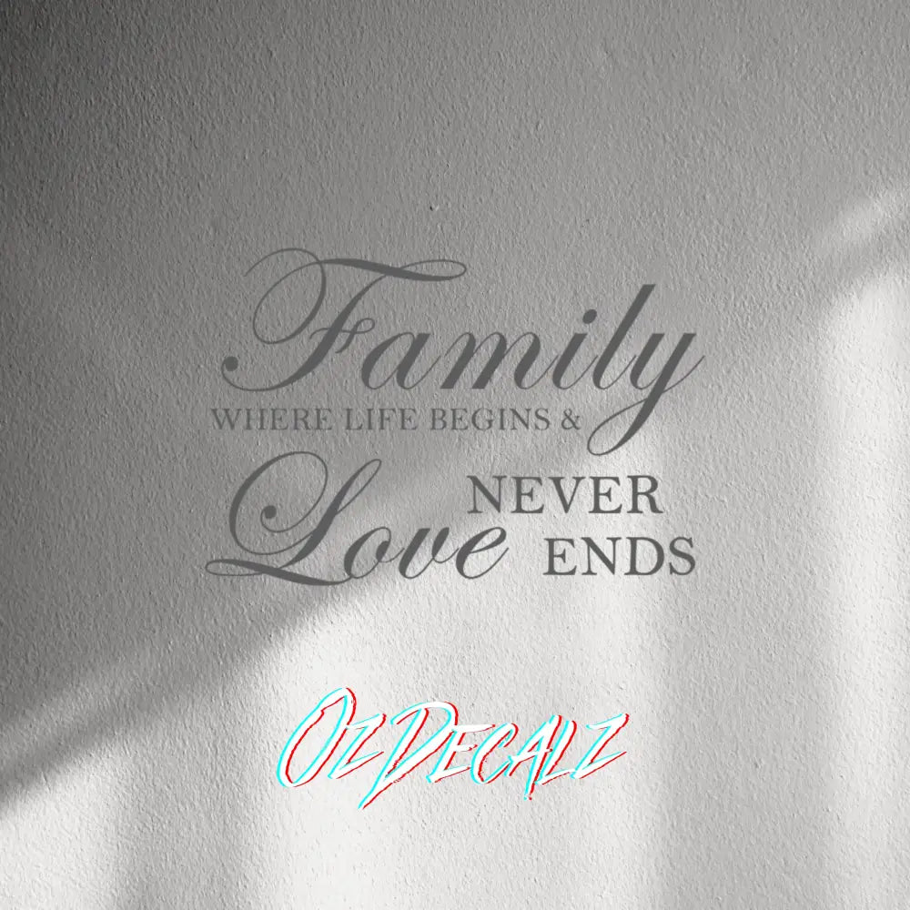 WALL STICKER: FAMILY (QUOTE) - OzDecalz
