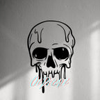 WALL STICKER: MELTING SKULL - OzDecalz