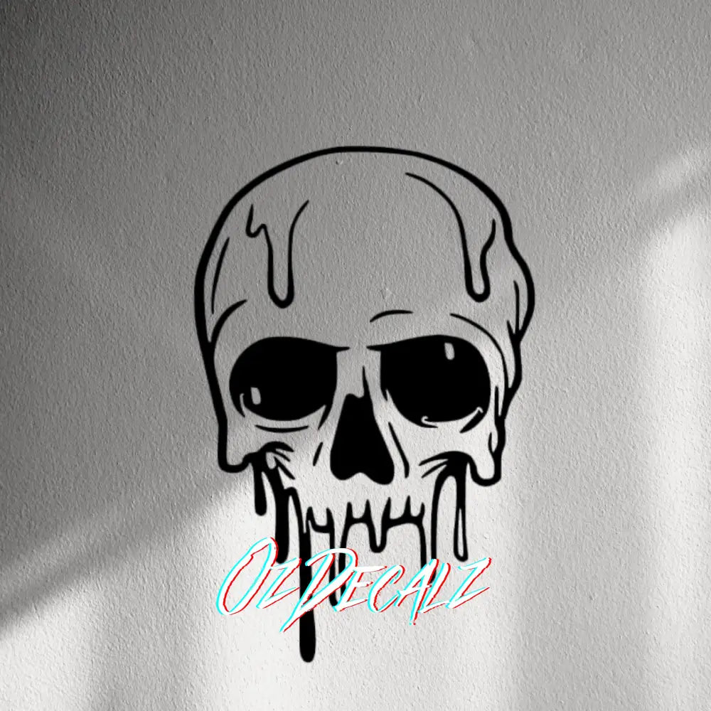 WALL STICKER: MELTING SKULL - OzDecalz