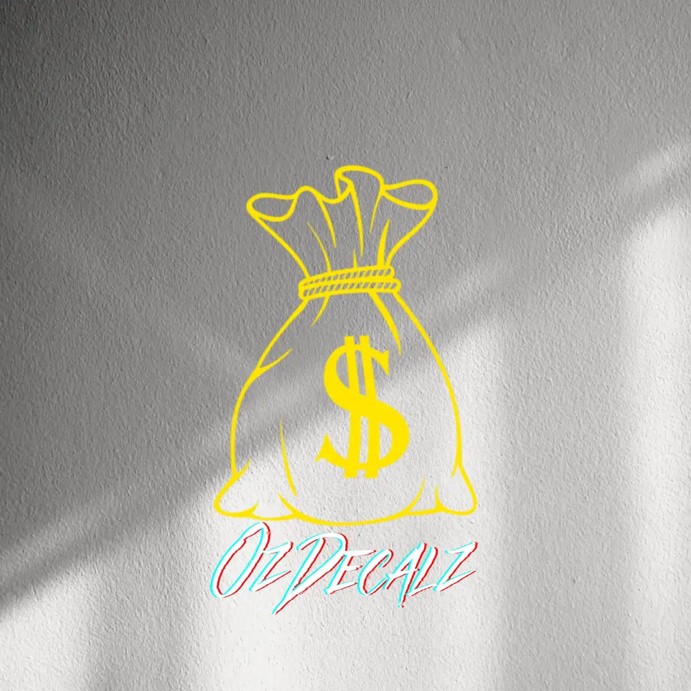 WALL STICKER: MONEY BAG - OzDecalz