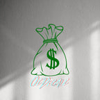 WALL STICKER: MONEY BAG - OzDecalz