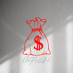 WALL STICKER: MONEY BAG - OzDecalz