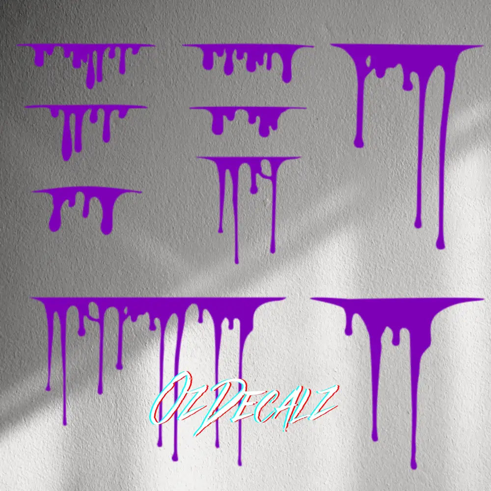 WALL STICKER: PAINT DRIP 9 PK - OzDecalz