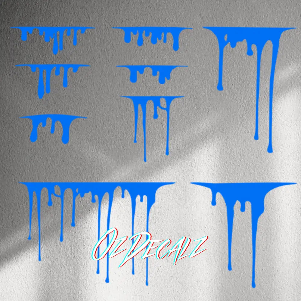 WALL STICKER: PAINT DRIP 9 PK - OzDecalz