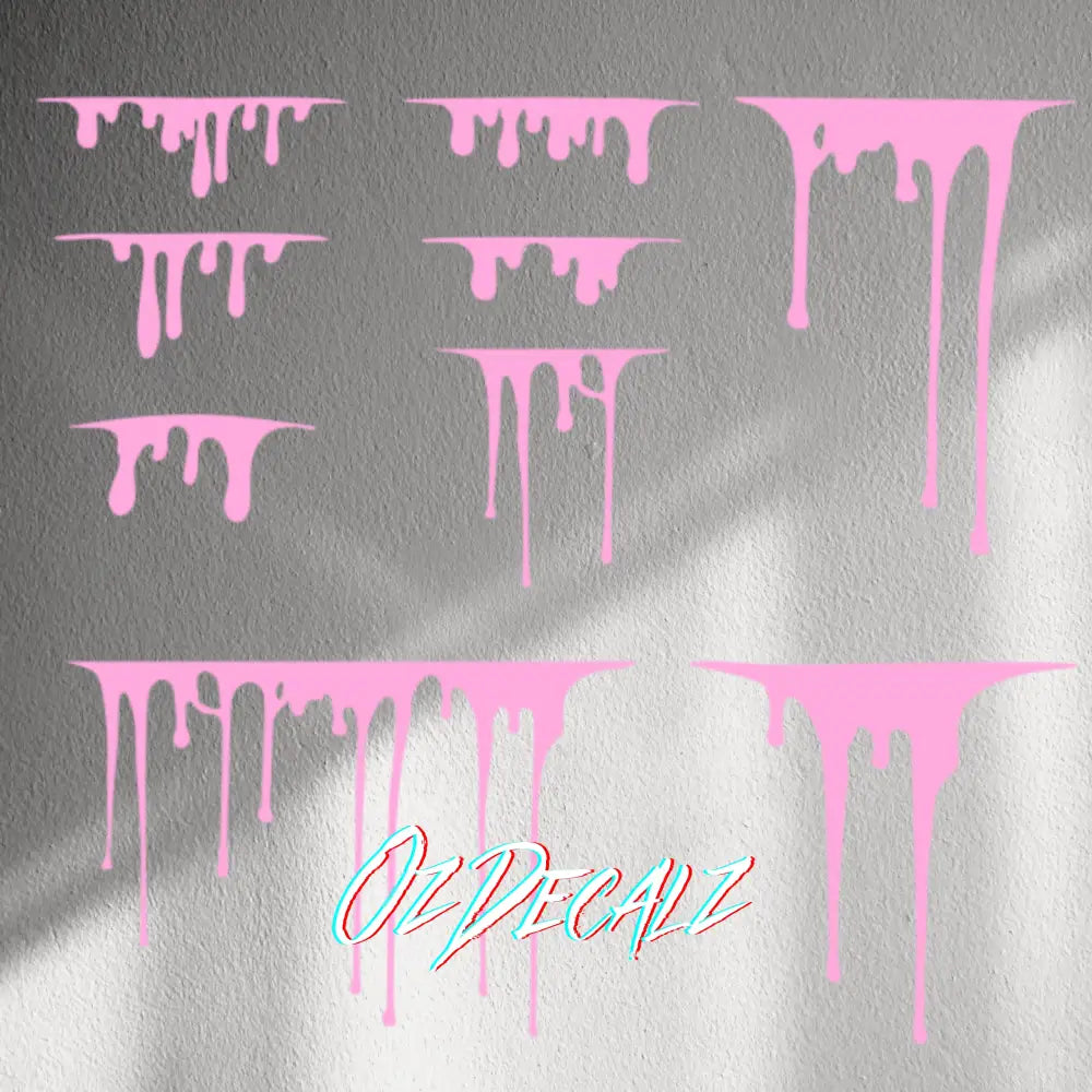 WALL STICKER: PAINT DRIP 9 PK - OzDecalz