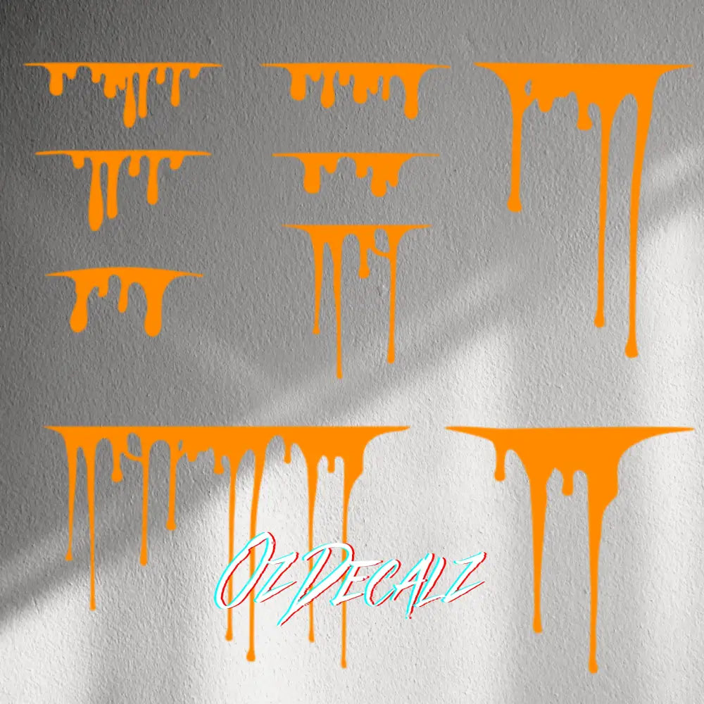 WALL STICKER: PAINT DRIP 9 PK - OzDecalz