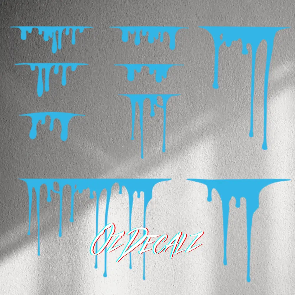 WALL STICKER: PAINT DRIP 9 PK - OzDecalz
