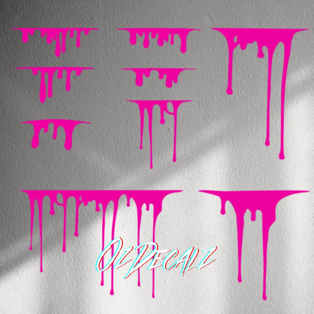 WALL STICKER: PAINT DRIP 9 PK - OzDecalz