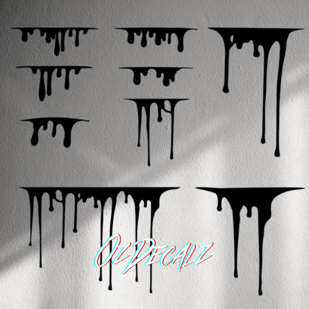 WALL STICKER: PAINT DRIP 9 PK - OzDecalz