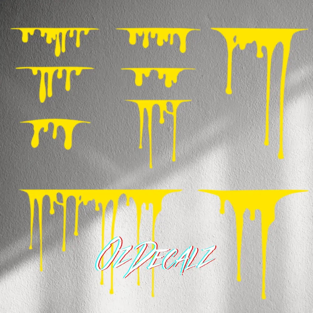 WALL STICKER: PAINT DRIP 9 PK - OzDecalz