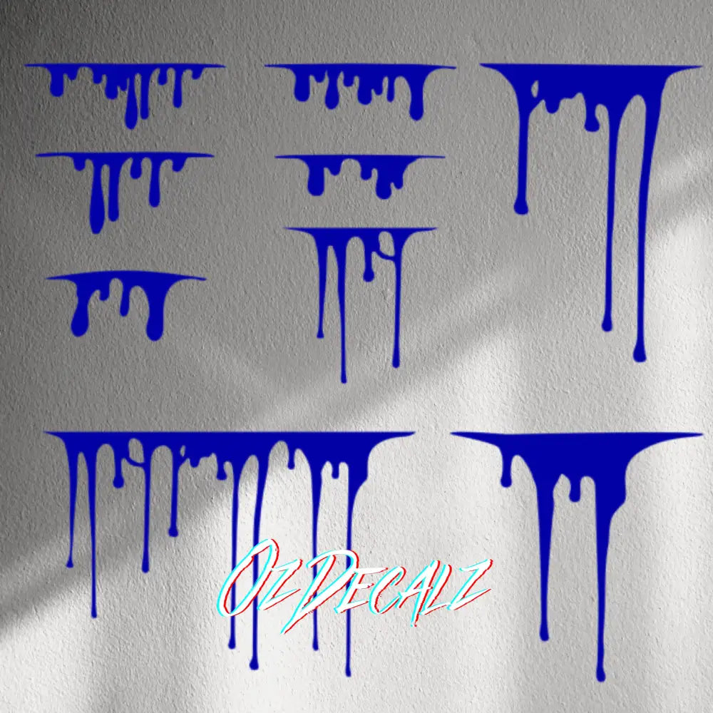 WALL STICKER: PAINT DRIP 9 PK - OzDecalz