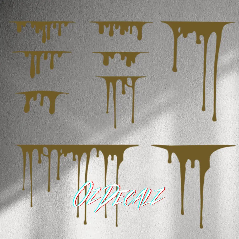 WALL STICKER: PAINT DRIP 9 PK - OzDecalz
