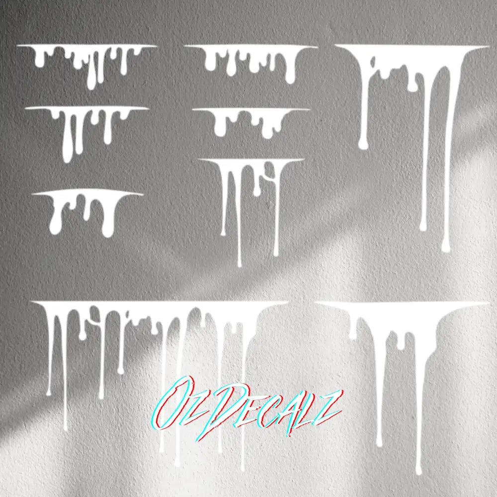 WALL STICKER: PAINT DRIP 9 PK - OzDecalz
