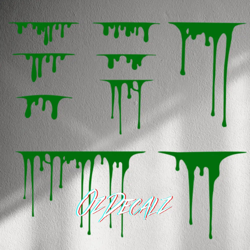 WALL STICKER: PAINT DRIP 9 PK - OzDecalz