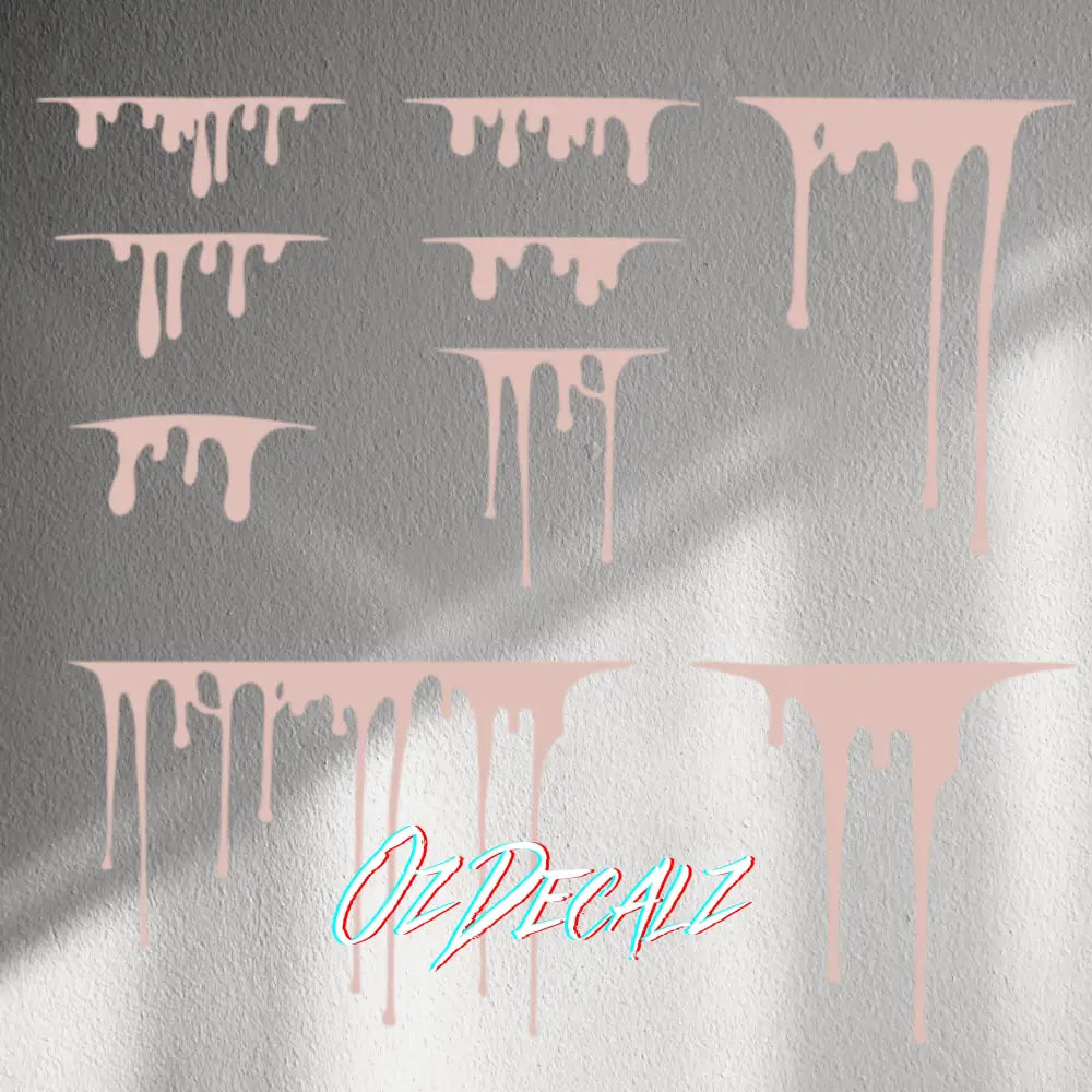 WALL STICKER: PAINT DRIP 9 PK - OzDecalz