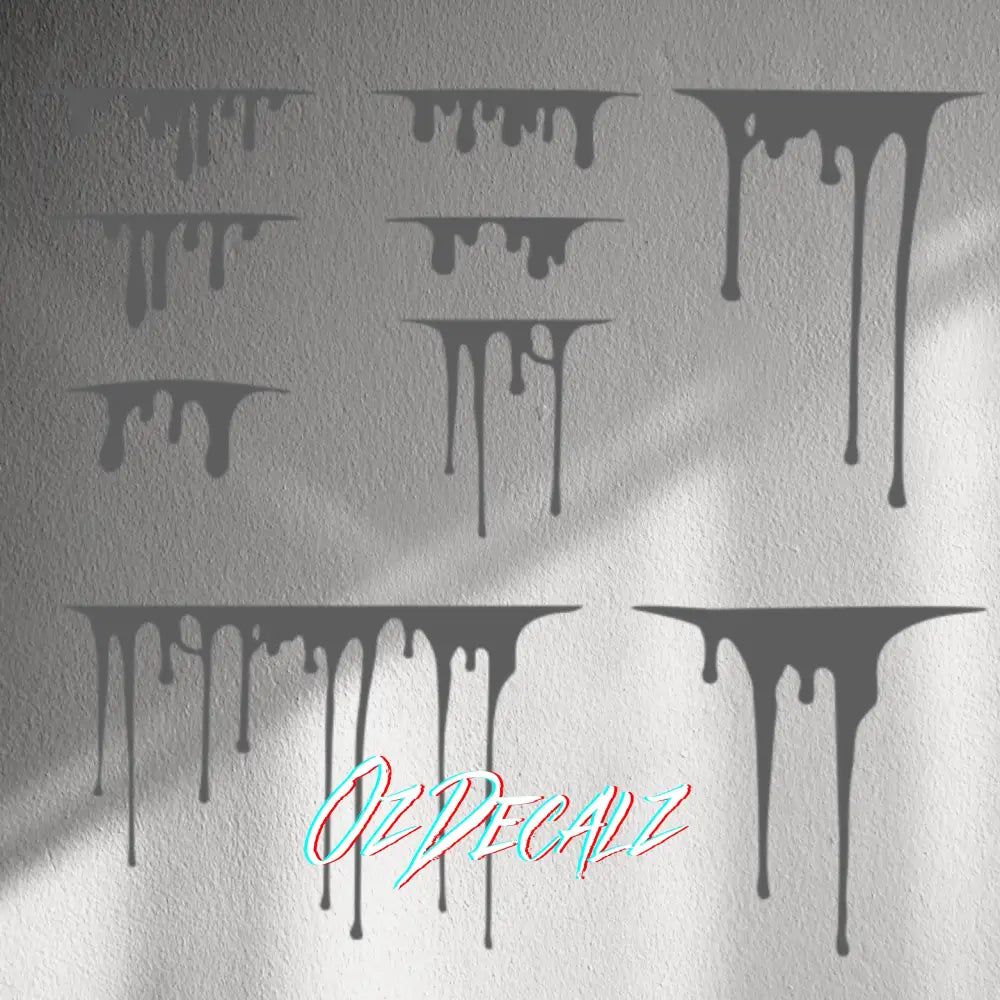 WALL STICKER: PAINT DRIP 9 PK - OzDecalz