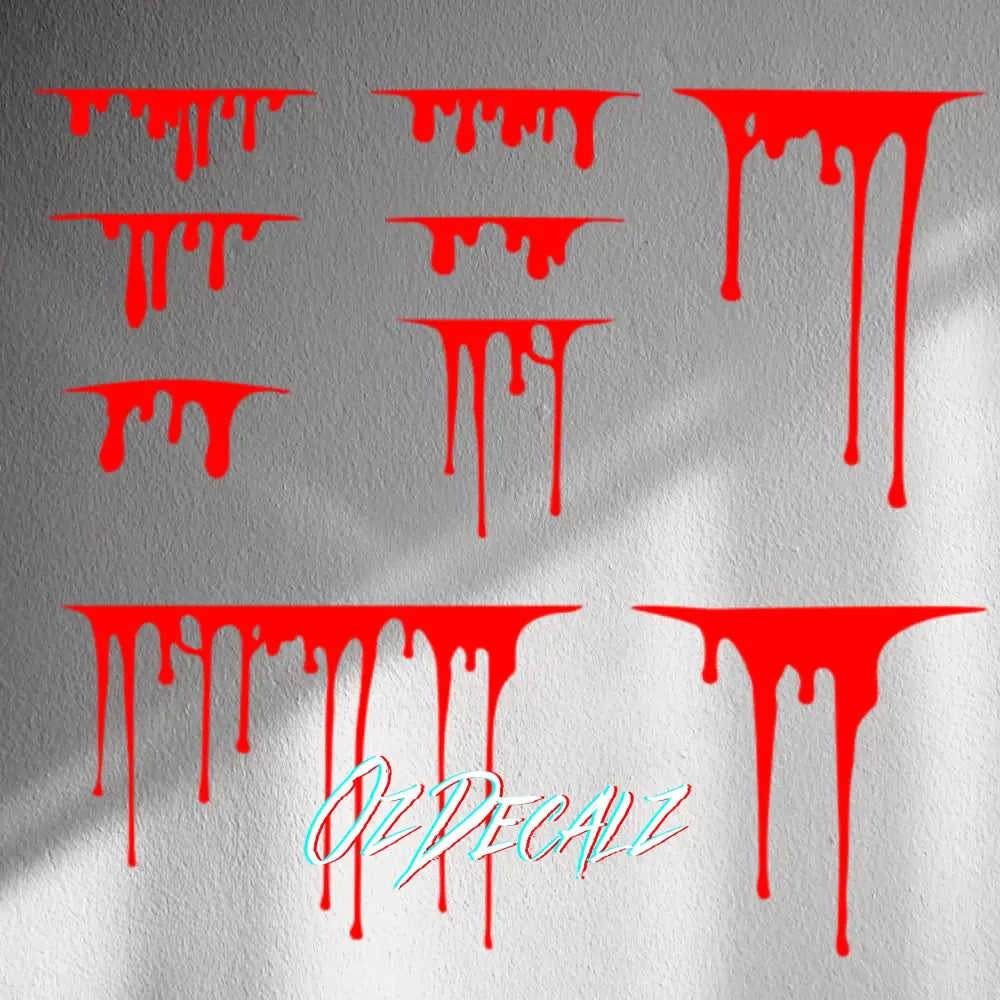 WALL STICKER: PAINT DRIP 9 PK - OzDecalz