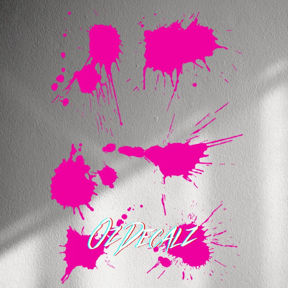 WALL STICKER: PAINT SPLAT 7 PK - OzDecalz