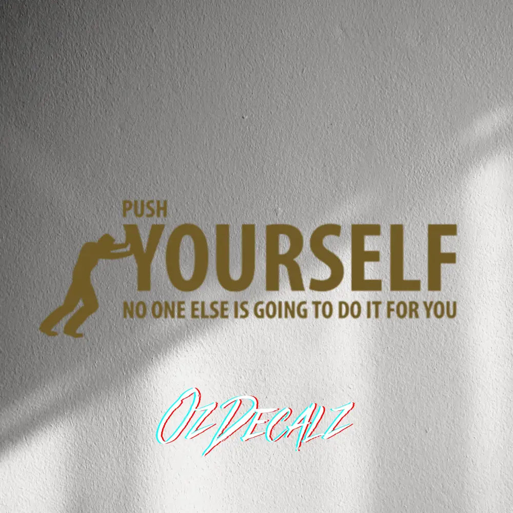 WALL STICKER: PUSH YOURSELF - OzDecalz