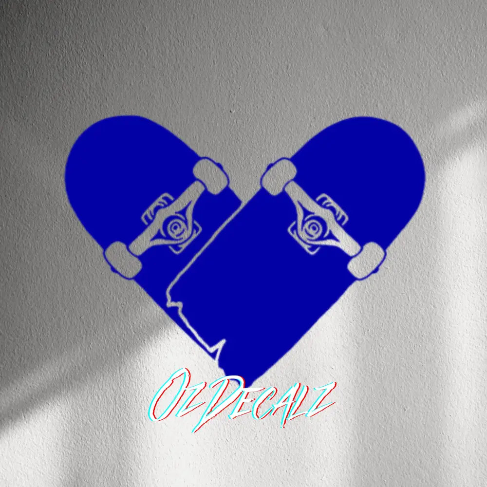 WALL STICKER: SKATEBOARD HEART - OzDecalz