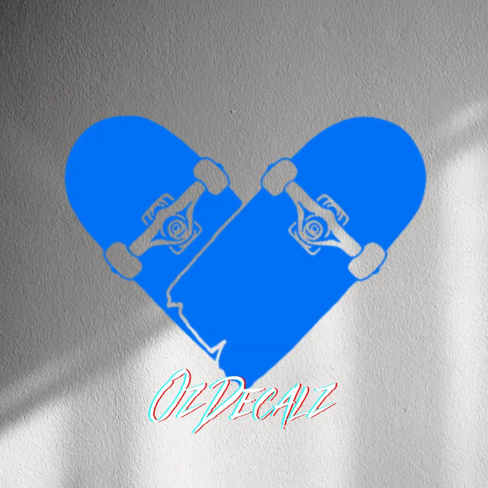 WALL STICKER: SKATEBOARD HEART - OzDecalz