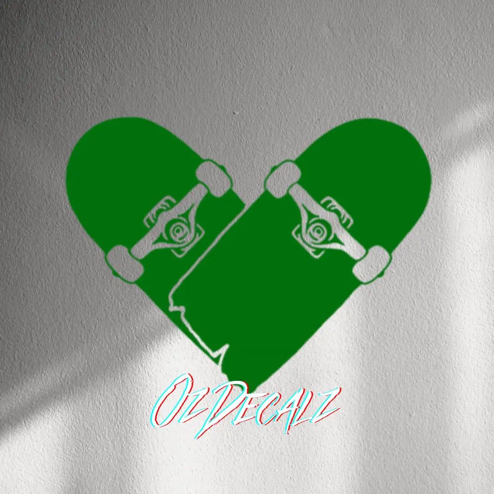 WALL STICKER: SKATEBOARD HEART - OzDecalz