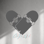 WALL STICKER: SKATEBOARD HEART - OzDecalz
