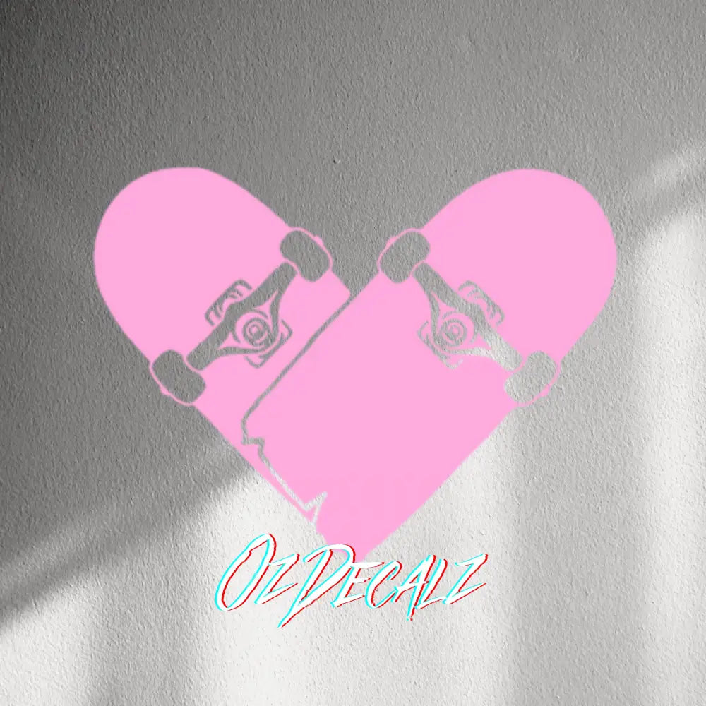WALL STICKER: SKATEBOARD HEART - OzDecalz