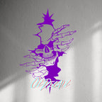 WALL STICKER: SKULL THROUGH WALL - OzDecalz