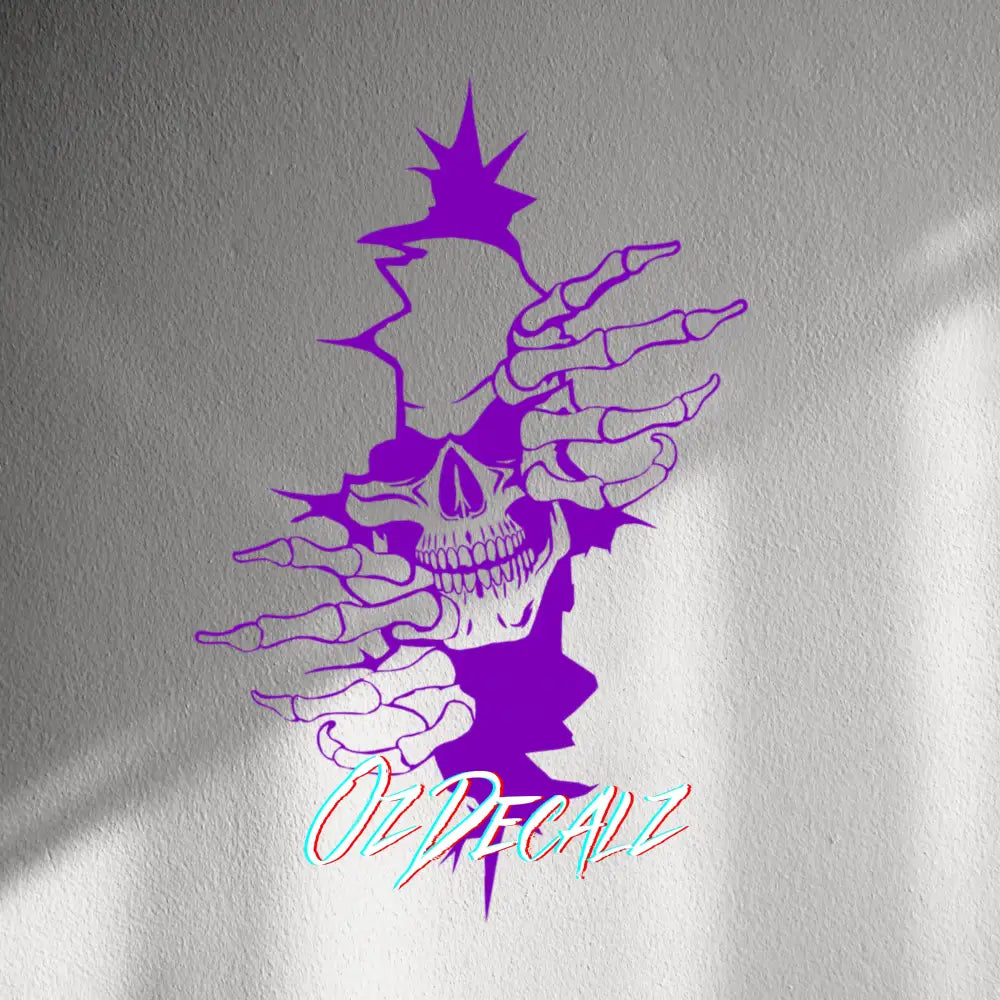 WALL STICKER: SKULL THROUGH WALL - OzDecalz